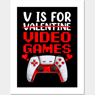 Gaming Apparel, Video Game Funny Shirt, Valentines Day Kids Posters and Art